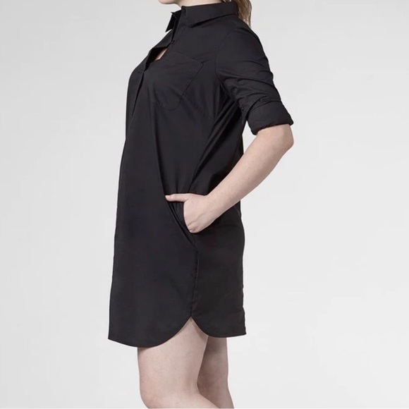 UNIVERSAL STANDARD- Rubicon Shirt Dress Black Size M (US 18-20) - Picture 4 of 12